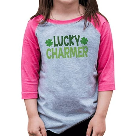 

7 ate 9 Apparel Girls St. Patrick s Day Shirts - Lucky Charmer Pink Shirt 3T