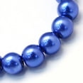 thumbnail image 2 of Baking Painted Pearlized Glass Pearl Round Bead Strands Royal Blue 6~7mm Hole: 1mm 145pcs/strand 31.4 inch, 2 of 4