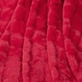 thumbnail image 6 of Home Soft Things Jacquard faux fur throw - 50x60" - Haute red, 6 of 10