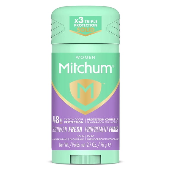 Mitchum Women, Invisible Solid, Antiperspirant & Deodorant, 48 HR Protection, Shower Fresh, 76g