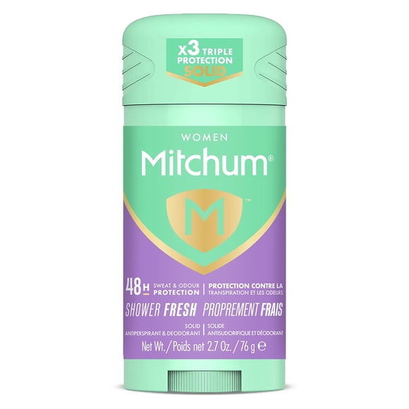 Mitchum Women, Invisible Solid, Antiperspirant & Deodorant, 48 HR Protection, Shower Fresh, 76g
