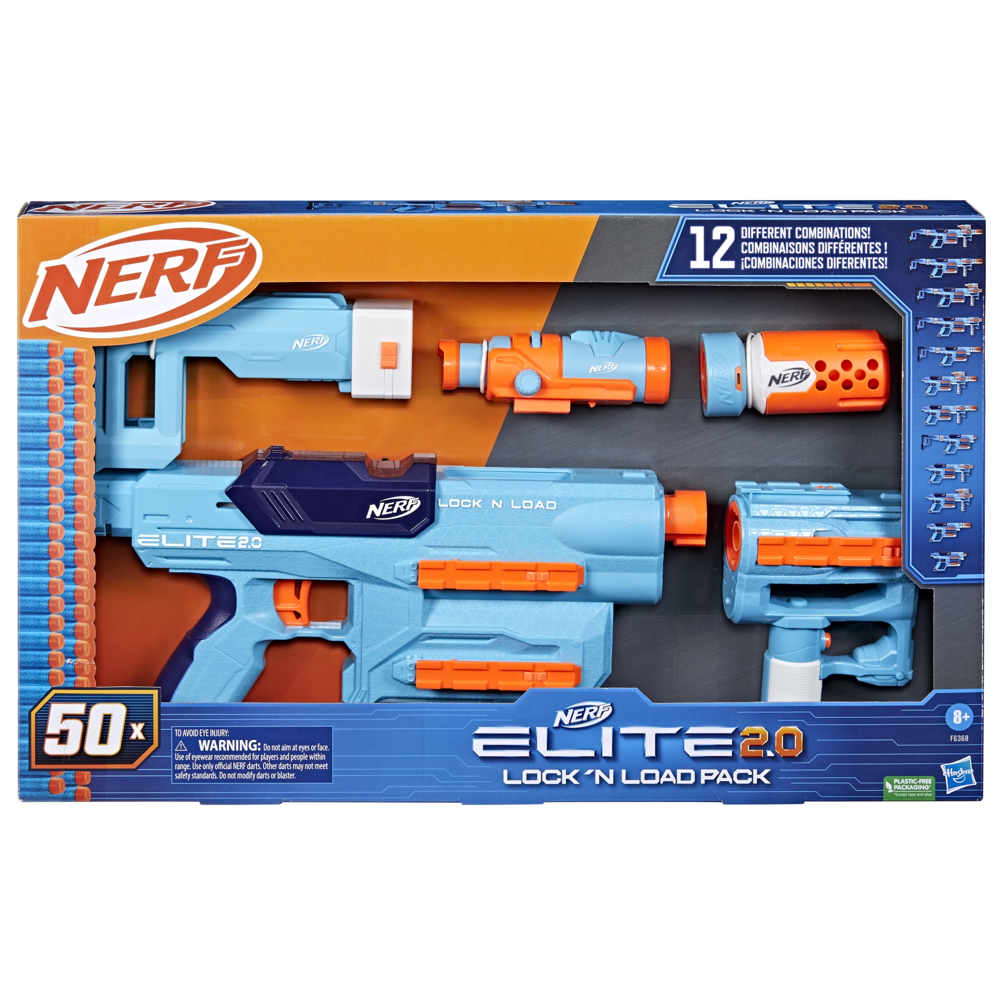 Nerf Elite 2.0 - Lançador Double Punch 50 dardos Nerf Elite, 2 clipes de 10  dardos (F6363) - Cupões Tá Fixe