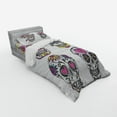 thumbnail image 3 of Ambesonne Sugar Skull Bedding Set 4 Pcs, Colorful Mexican, Queen, Multicolor, 3 of 3