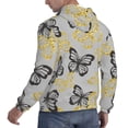 thumbnail image 6 of Rateoe Golden Glitter Butterflies Pattern Mens Hoodie, Pullover Hooded Sweatshirt, Kangaroo Pocket Hoodie Ideal for Daily Wear, Travel and Home-X-Large, 6 of 7