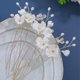 thumbnail image 3 of Horquillas para el pelo para bodas, Soulshow, flor blanca, circonita y perla, 3 of 7