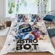 thumbnail image 2 of Astro Bot Conjunto de sábanas temático, trío de piezas, cómodo y amigable con la piel, diseño único, regalo de decoración para el hogar para familiares, amigos y fans,135cm *200cm, 2 of 6