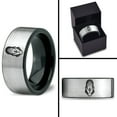 thumbnail image 4 of Matching Grey Rings Gamer Ring Tungsten Engagement for Mom 9 Year Wedding Anniversary Gift, 4 of 7