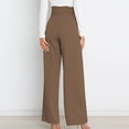 thumbnail image 4 of Pantalones Casual Cintura Suelta Color Puro Elegante Traje De Viaje Pantalones Para El Lugar De Trabajo, 4 of 8