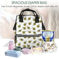 thumbnail image 5 of Honeii Cute Little Bee Pattern Mummy Diaper Bag Backpack Durable Maternity Baby Nappy Casual Shoulder Bags Travel Hiking Outdoor Pack, 5 of 6