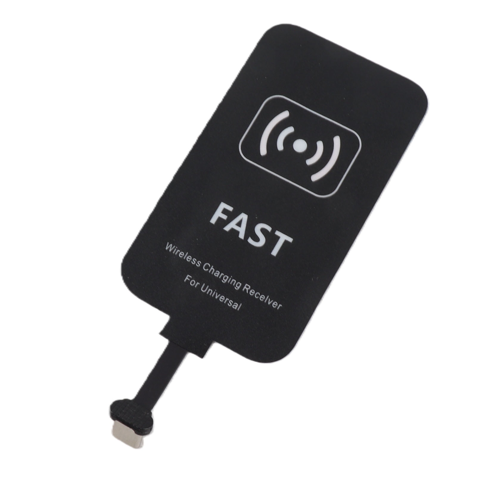 Suodoka 10W Wireless Charging Receiver Type C Interface, Ultra Thin Fast Wireless Charger Adapter Chip for Mobile Phones, High Efficiency Power Transfer Pad, 5.12 inches / 13 cm, Black