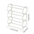 thumbnail image 3 of Uutvery 4 Tier Shoe Rack Organizer with Metal Shelves Free Standing Shoe Storage for Bedroom Closet Entryway Dorm Room Holds 8-12 Pairs of Shoes White, 3 of 6