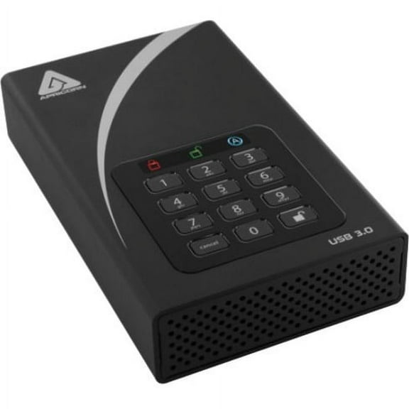 Apricorn Aegis Padlock DT ADT-3PL256-16TB 16 TB Desktop Hard Drive 3.5" External Black TAA Compliant