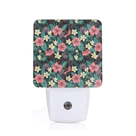 

Goofa Green Tropical Leaves Night Light Plug-in Dusk to Dawn Sensor Warm White Ambient Lighting Ideal Kids Adults Nightlight-UK