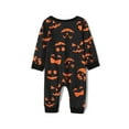 thumbnail image 5 of Liacowi Halloween Pajamas for Family Glow In The Dark Castle Print Long Sleeve Tops + Pants Set Fall Sleepwear, 5 of 9