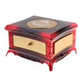 thumbnail image 3 of pitrice Music Jewelry Box with Musical Jewelry Drawer for Girls Jewelry Storage Case Storage Case with Dancing Girl Red, 3 of 9