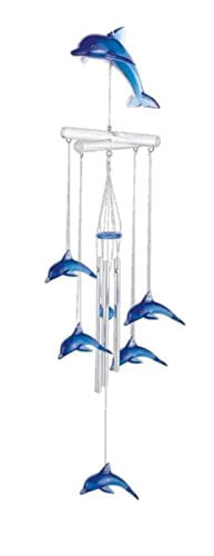 StealStreet Windspiel Mit Totenkopf – Rundes Oberteil, Aus Kupfer/Polyresin, Ca. 58 Cm (23 Zoll) Hoch