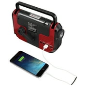 Weather-X WR383R Weather Band AM/FM Radio with LED Flashlight and Solar Charging