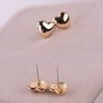 thumbnail image 4 of Ruanlalo 1 Pair Fashion Women Cute Small Heart Charm Ear Stud Earrings Jewelry Xmas Gift Gold, 4 of 6