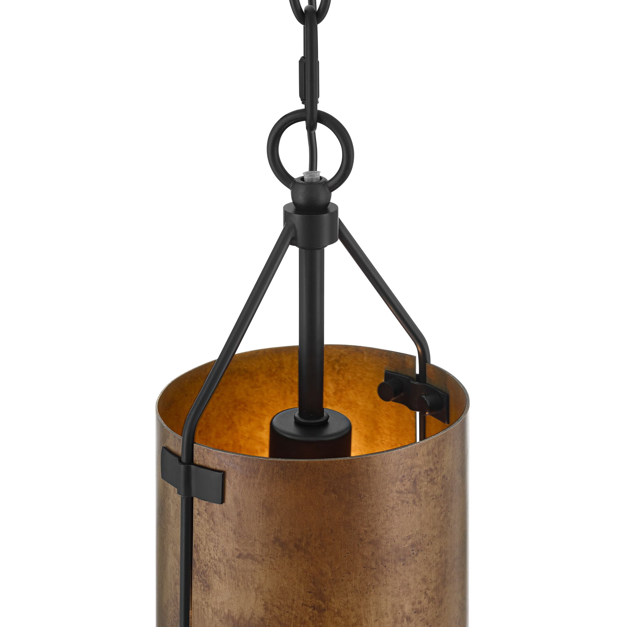Possini Euro Design Julian 6" Farmhouse Rustic Pendant Ceiling Light Fixture Dining Room Over Table Drum Black Bronze Finish Mini