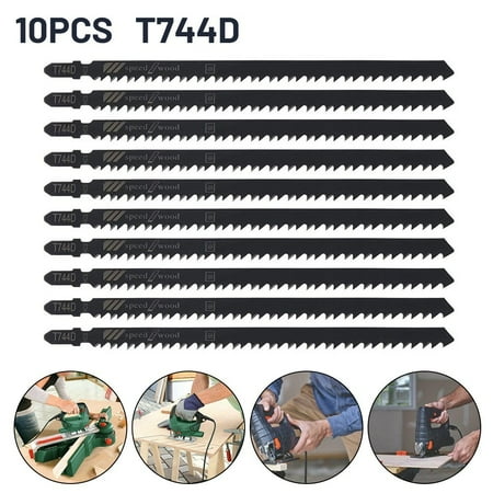 

10Pcs T744D 180mm Ultra-long Jigsaw Saw Blades Fast Cutting Set for Wood Plastic