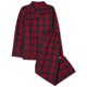 thumbnail image 1 of The Children's Place Conjunto de pijama navideño de franela para bebé, cuadros rojos/verdes, XX-Small, 1 of 3