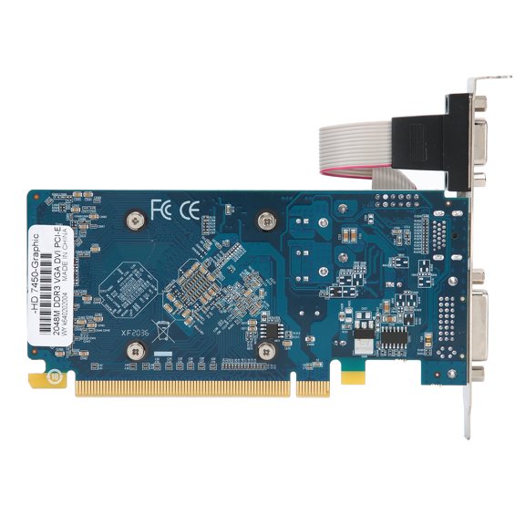 Tarjeta de Gráficos de video 2G 64 bits DDR3 PCI Express 3.0 Accesorios de Escritorio de la Oficina de Computadora HD7450
