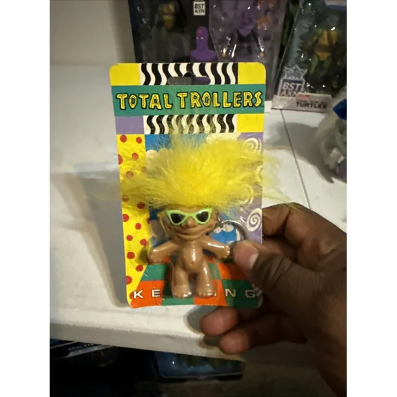 Troll Key Chain - 3" Totally Trollers Street Kiss - New on card