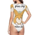 thumbnail image 4 of Easygdp Prince Corgi Dog Women's One-Piece Swimsuit Slim Fit Crew Neck Bodysuit Athletic Swimwear with Concealed Buckle - Large, 4 of 9