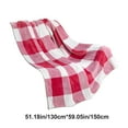thumbnail image 3 of Qiweii Double-Sided Fleece Plaid Flannel Blanket Thick Warm Soft Printed Sofa Office Blanket Heavy Duty Gift for Home Travel, 3 of 6