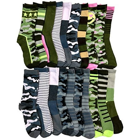 Yacht & Smith 12 Pairs Womens Low Cut Ankle Or Crew Socks, Cute Patterned Design