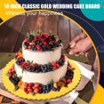thumbnail image 2 of 50 Pcs 14 Inches Gold Cake Boards - Round Disposable Plate Bulk Sturdy Circle Cardboard Scalloped Base for Decorating, Displaying, New Year Birthday, Pizza Pie, 2 of 7