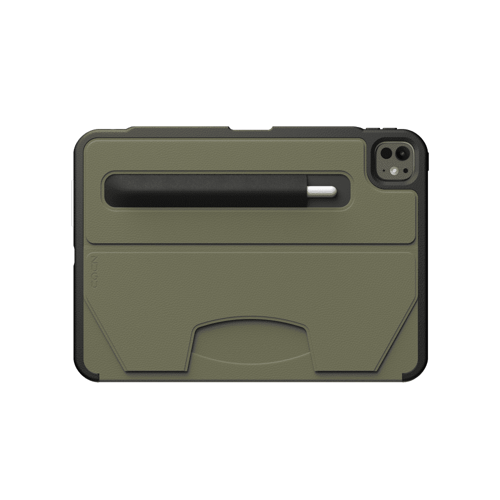 Zugu Case for iPad Pro 11 (M4/M5) 2024/2025, Slim Protective Cover with Apple Pencil Holder, Auto Wake/Sleep, Multiple Viewing Angles - iPad Pro 11 Inch Case, iPad 11 Case - Olive