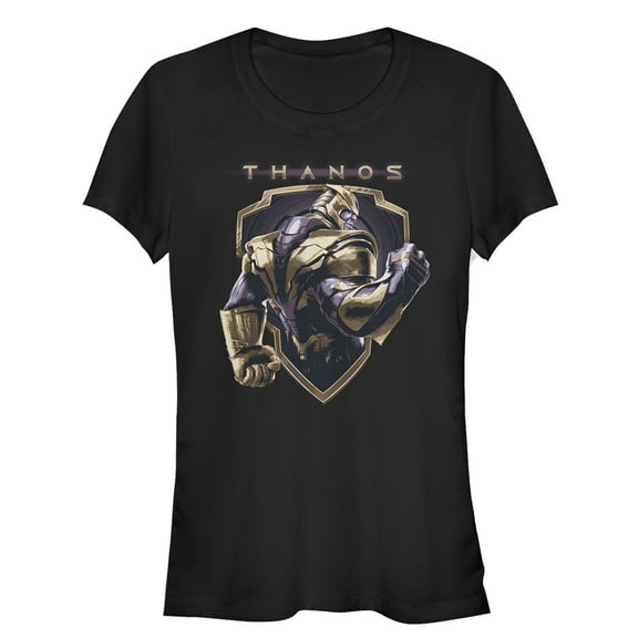 Junior's Marvel Avengers: Endgame Thanos Classic Shield  Graphic Tee Black Large