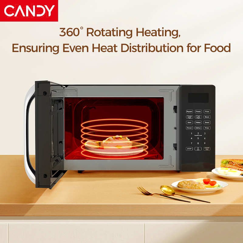 700W Compact Microwave Oven for Countertop - 9 Auto Cook Presets, Fast Even Heating, Child Safety Lock, Easy-Clean Interior - Perfect for Apartments, RV, Office & Everyday Meals (0.7 Cu Ft Capacity)