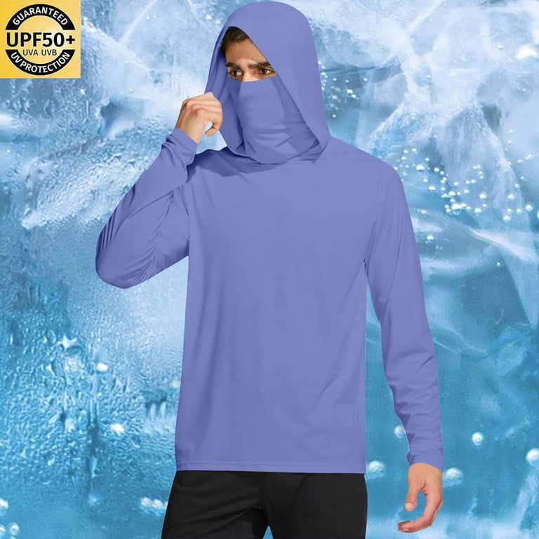 Dazajoo Sun Hoodies for Men Solid Long Sleeve Hooded Sweatshirts