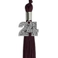 thumbnail image 5 of Endea Graduation Maroon Graduation Tassel with Silver Date Drop, 5 of 11