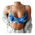thumbnail image 2 of OKBOP Womens Tank Tops Summer Women Camouflage Print Sleeveless Tank Top Bustier Bra Vest Crop Blouse T-shirt Blue XL( US:10), 2 of 4