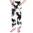 thumbnail image 4 of Kids Girls Boys Tie-dye Printed Sweatpants Quick Dry Athletic Pant Loose Boho Trousers Jogger Pants for 3-15 Years, 4 of 5