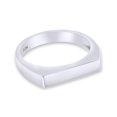 thumbnail image 3 of AFFY Stackable Unisex Signet Ring In 10k White Gold, Ring Size-13, 3 of 3