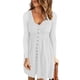 thumbnail image 2 of Vestidos Para Mujer Vestidos de Otoño Casual Otoño Sólido Erógeno Cuello en U Botones Manga Larga Cintura Vestido Odeerbi  ODB132578, 2 of 8