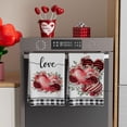 thumbnail image 4 of Plaid Roses Flowers Love Hearts Eucalyptus Leaves Valentine’s Day Kitchen Towels Dish Towels 18x26 Inch Home Kitchen Decorations Hand Towels Set of 2 Drying Dishcloth, 4 of 7