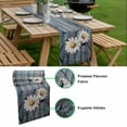 thumbnail image 5 of Retro Daisy Table Runner - 72 Inch Long, Kitchen Dining Table Runner Dresser Scarves, Country Botanical Floral Butterfly Wooden Farmhouse Decor for Coffee Tables Wedding Party Banquet, 5 of 8