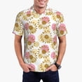 thumbnail image 3 of Rocae Sunflowers for Men's Short Sleeve Polo Shirt, Quick Drying Performance Moisture Wicking Sports Men's Golf Shirt, 3 of 9