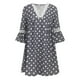 thumbnail image 3 of Vestido Vestido maxi básico para mujer Media manga de encaje Rem Estilo bohemio Traje diario (Gris XL) Ygjytge Gris T XL para Mujer, 3 of 8