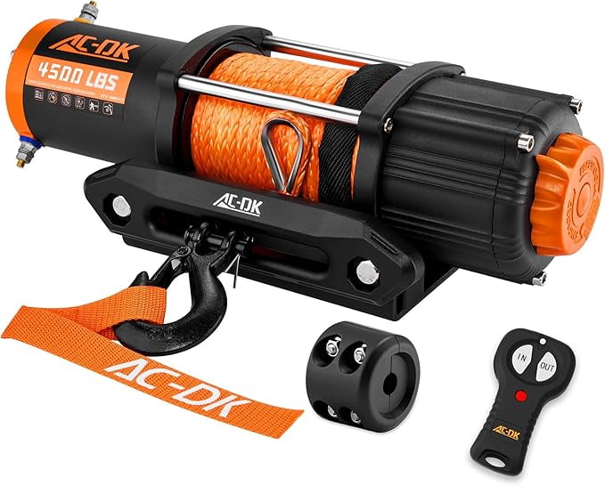 Champion Power Equipment 3500-lb. ATV/UTV Synthetic Rope Winch Kit