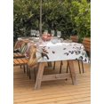 thumbnail image 2 of Outdoor Tablecloth with Umbrella Hole and Zipper, Vintage Fall Rectangle Table Cloth 60x102 Inch Waterproof Tablecloth, Orange Sage Green Pumpkins Thanksgiving Picnic Table Cover for Patio Camping, 2 of 7