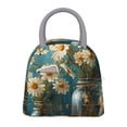 thumbnail image 1 of Balery Delicate White Daisy Jars Bolsa de Almuerzo para Mujeres, Caja de Almuerzo, Bolsa de Almuerzo Pequeña Impermeable, Tote de Almuerzo Reutilizable con Gran Capacidad, 1 of 6