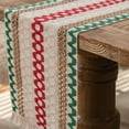 thumbnail image 2 of Table for Home Decor with Tassels 72 Inches Long Farmhouse Rustic Table Runner Cream & Brown Macrame Burlap Fall Table Decoration for Living Room Bridal Shower (12x72 Inches), 2 of 5