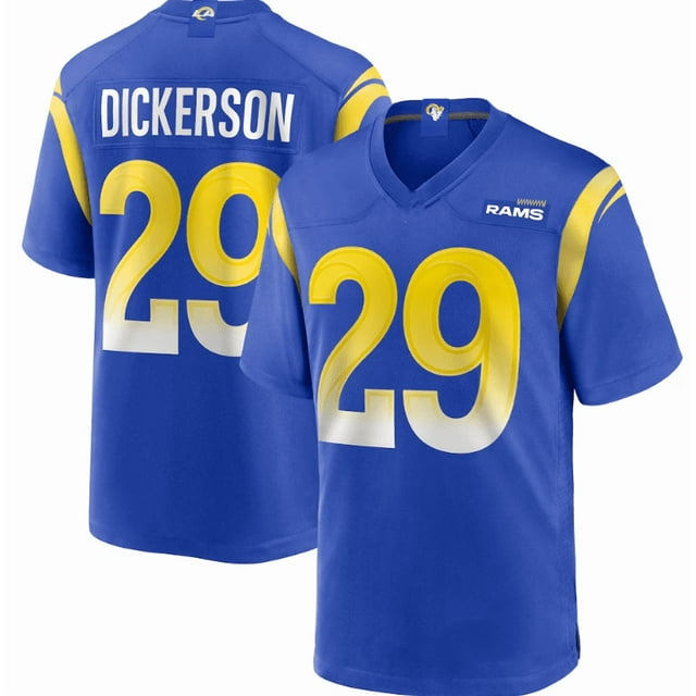 Maillot Commémoratif de Retraite Royale pour Hommes Los Angeles Rams Eric Dickerson avec Broderie-TTTG