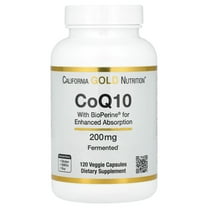 California Gold Nutrition CoQ10 with Bioperine® and Black Pepper Extract, Enhanced Biovailability, 200 mg, 120 Veggie Capsules
